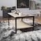 Flash Furniture Driftwood 2 Shelf Modern Wood & Metal Coffee Table NAN-JH-17163-GG - alternate 1